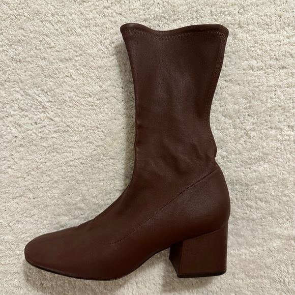 By Far Carlos 22 short leather boots brown - Picture 1 of 13